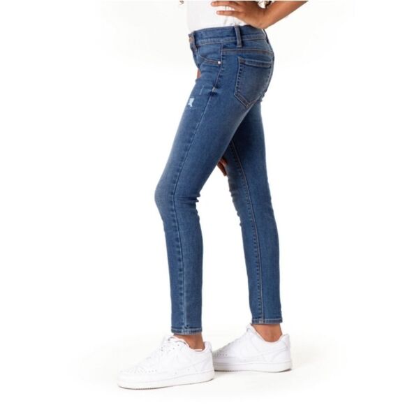 Girls Destructed Super Skinny Jean Pants & Elastic Waist Top 2-Piece Set Size 18 - Picture 10 of 13